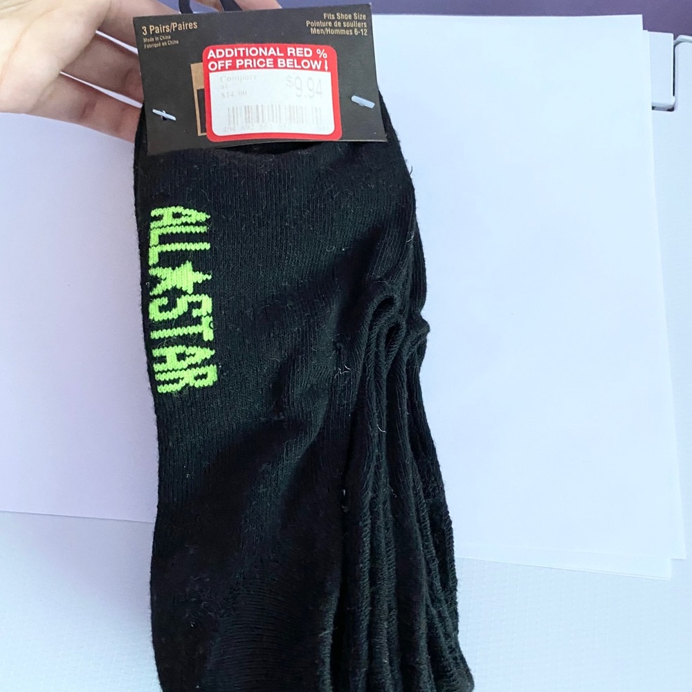 Converse all star black no show